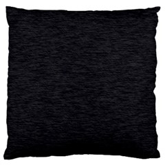 Black Color Texture Large Flano Cushion Case (one Side)