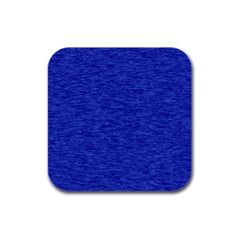 Cobalt Blue Color Texture Rubber Square Coaster (4 Pack)  by SpinnyChairDesigns