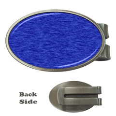 Cobalt Blue Color Texture Money Clips (oval)  by SpinnyChairDesigns