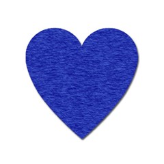 Cobalt Blue Color Texture Heart Magnet by SpinnyChairDesigns