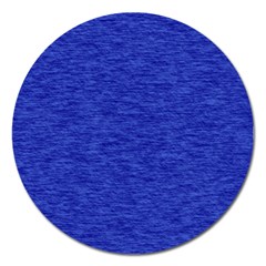 Cobalt Blue Color Texture Magnet 5  (round) by SpinnyChairDesigns