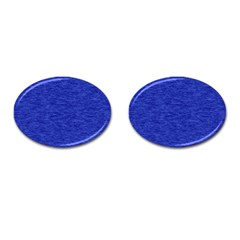 Cobalt Blue Color Texture Cufflinks (oval) by SpinnyChairDesigns