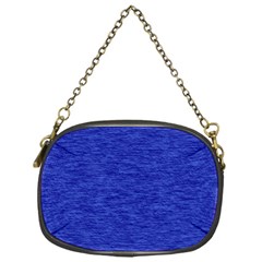 Cobalt Blue Color Texture Chain Purse (one Side) by SpinnyChairDesigns