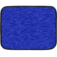 Cobalt Blue Color Texture Double Sided Fleece Blanket (mini)  by SpinnyChairDesigns