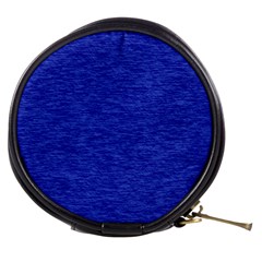 Cobalt Blue Color Texture Mini Makeup Bag by SpinnyChairDesigns