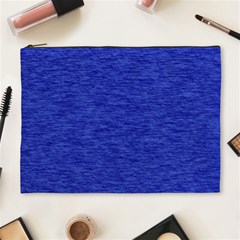 Cobalt Blue Color Texture Cosmetic Bag (xl) by SpinnyChairDesigns