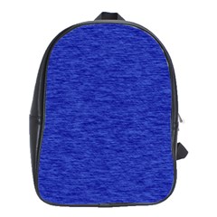 Cobalt Blue Color Texture School Bag (large) by SpinnyChairDesigns