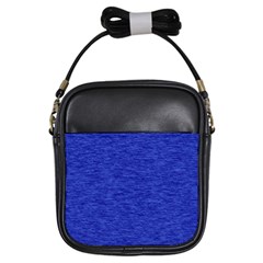 Cobalt Blue Color Texture Girls Sling Bag by SpinnyChairDesigns