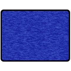 Cobalt Blue Color Texture Fleece Blanket (large)  by SpinnyChairDesigns