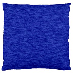 Cobalt Blue Color Texture Large Cushion Case (two Sides) by SpinnyChairDesigns