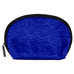 Cobalt Blue Color Texture Accessory Pouch (large) by SpinnyChairDesigns