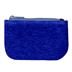 Cobalt Blue Color Texture Large Coin Purse by SpinnyChairDesigns