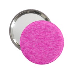 Neon Pink Color Texture 2 25  Handbag Mirrors by SpinnyChairDesigns