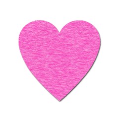 Neon Pink Color Texture Heart Magnet by SpinnyChairDesigns