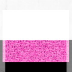 Neon Pink Color Texture Rectangular Jigsaw Puzzl by SpinnyChairDesigns