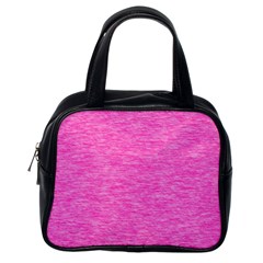 Neon Pink Color Texture Classic Handbag (one Side) by SpinnyChairDesigns