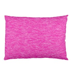 Neon Pink Color Texture Pillow Case by SpinnyChairDesigns