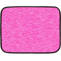 Neon Pink Color Texture Double Sided Fleece Blanket (mini)  by SpinnyChairDesigns