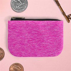 Neon Pink Color Texture Mini Coin Purse by SpinnyChairDesigns