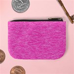 Neon Pink Color Texture Mini Coin Purse Back