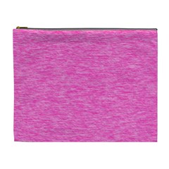 Neon Pink Color Texture Cosmetic Bag (xl) by SpinnyChairDesigns