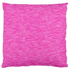 Neon Pink Color Texture Large Cushion Case (two Sides) by SpinnyChairDesigns