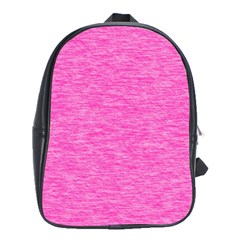 Neon Pink Color Texture School Bag (xl) by SpinnyChairDesigns