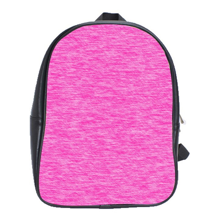 Neon Pink Color Texture School Bag (XL)