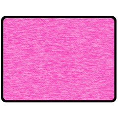 Neon Pink Color Texture Double Sided Fleece Blanket (large)  by SpinnyChairDesigns