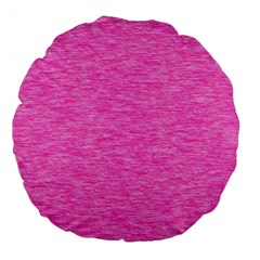 Neon Pink Color Texture Large 18  Premium Flano Round Cushions by SpinnyChairDesigns