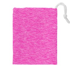 Neon Pink Color Texture Drawstring Pouch (4xl) by SpinnyChairDesigns