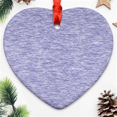 Light Purple Color Textured Ornament (heart) by SpinnyChairDesigns