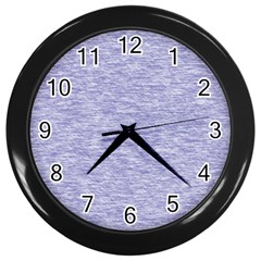 Light Purple Color Textured Wall Clock (black) by SpinnyChairDesigns