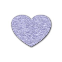 Light Purple Color Textured Rubber Coaster (heart)  by SpinnyChairDesigns