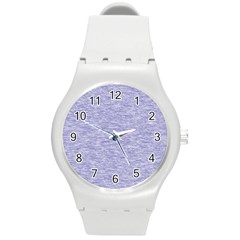 Light Purple Color Textured Round Plastic Sport Watch (m) by SpinnyChairDesigns