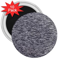 Black White Grey Texture 3  Magnets (10 Pack)  by SpinnyChairDesigns