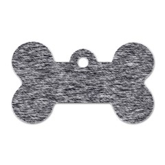 Black White Grey Texture Dog Tag Bone (two Sides) by SpinnyChairDesigns