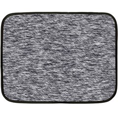 Black White Grey Texture Double Sided Fleece Blanket (mini)  by SpinnyChairDesigns