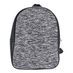 Black White Grey Texture School Bag (large) by SpinnyChairDesigns