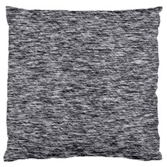 Black White Grey Texture Large Cushion Case (one Side) by SpinnyChairDesigns