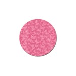 Blush Pink Butterflies Batik Golf Ball Marker Front