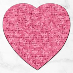 Blush Pink Butterflies Batik Jigsaw Puzzle (heart) by SpinnyChairDesigns