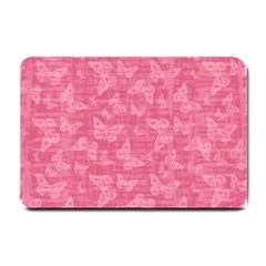 Blush Pink Butterflies Batik Small Doormat  by SpinnyChairDesigns