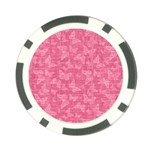 Blush Pink Butterflies Batik Poker Chip Card Guard Front