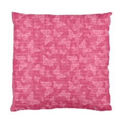 Blush Pink Butterflies Batik Standard Cushion Case (two Sides) by SpinnyChairDesigns