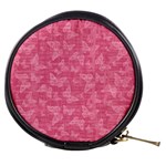 Blush Pink Butterflies Batik Mini Makeup Bag Front