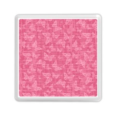 Blush Pink Butterflies Batik Memory Card Reader (square) by SpinnyChairDesigns