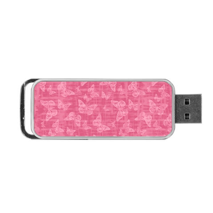 Blush Pink Butterflies Batik Portable USB Flash (One Side)