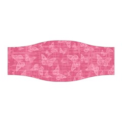 Blush Pink Butterflies Batik Stretchable Headband by SpinnyChairDesigns