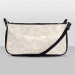 Champagne and White Butterflies Batik Shoulder Clutch Bag Front